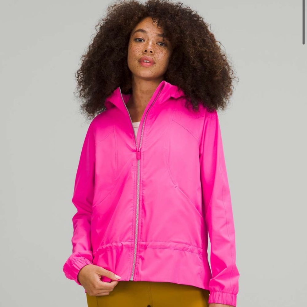 POW PINK lululemon rain jacket